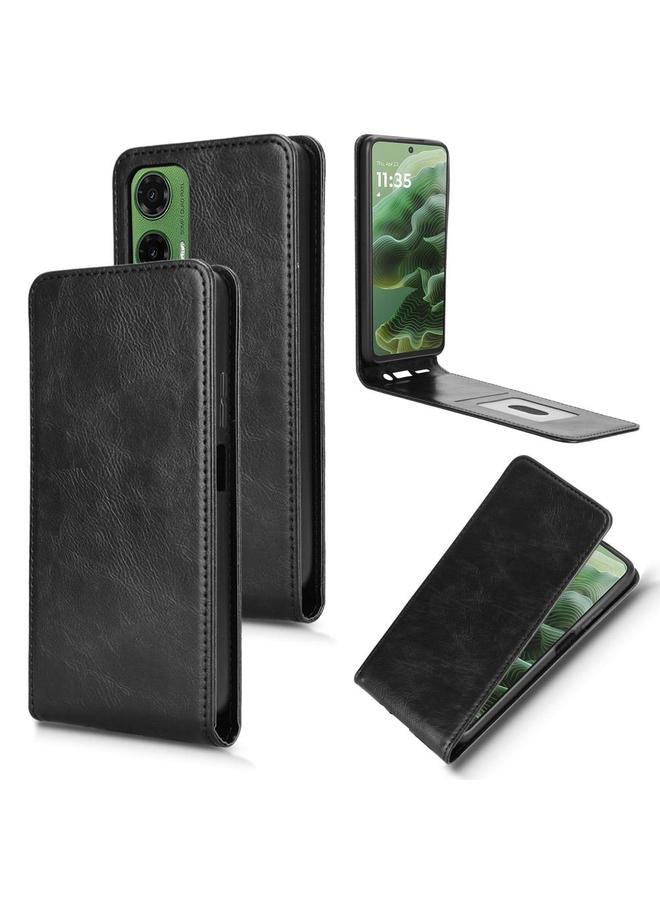 اس-توب جراب هاتف موتورولا موتو جي 35 5 جي، جراب هاتف جلدي مغناطيسي عمودي قابل للطي - Image 1