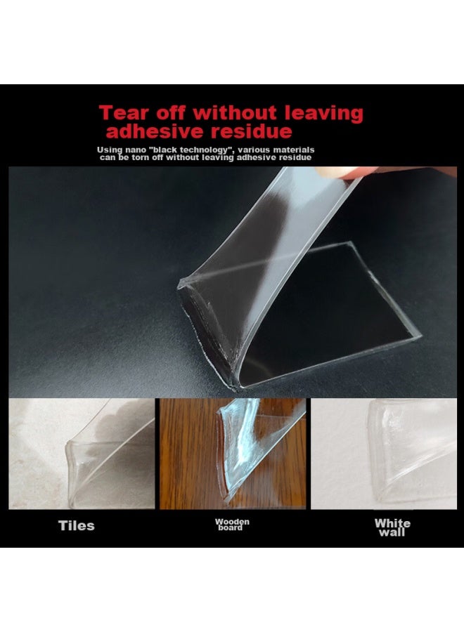 تانجو Tango شريط لاصق مزدوج الوجه، لاصق نانو، غير مرئي، 50mm*3m*0.8mm، 1 لفة، شديد الشفافية، شريط لاصق مزدوج قوي، للاستخدام المنزلي والسيارة، متخصص للوحات المقترنة، شريط سحري - Image 4
