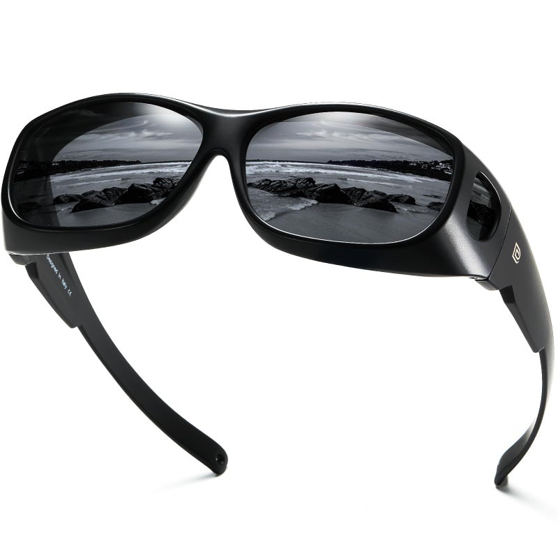 DUCO Fit Over Sunglasses Wraparound Sunglasses for Men Women Polarized Wear Over Sun Glasses UV Protection DC8965 - Image 1