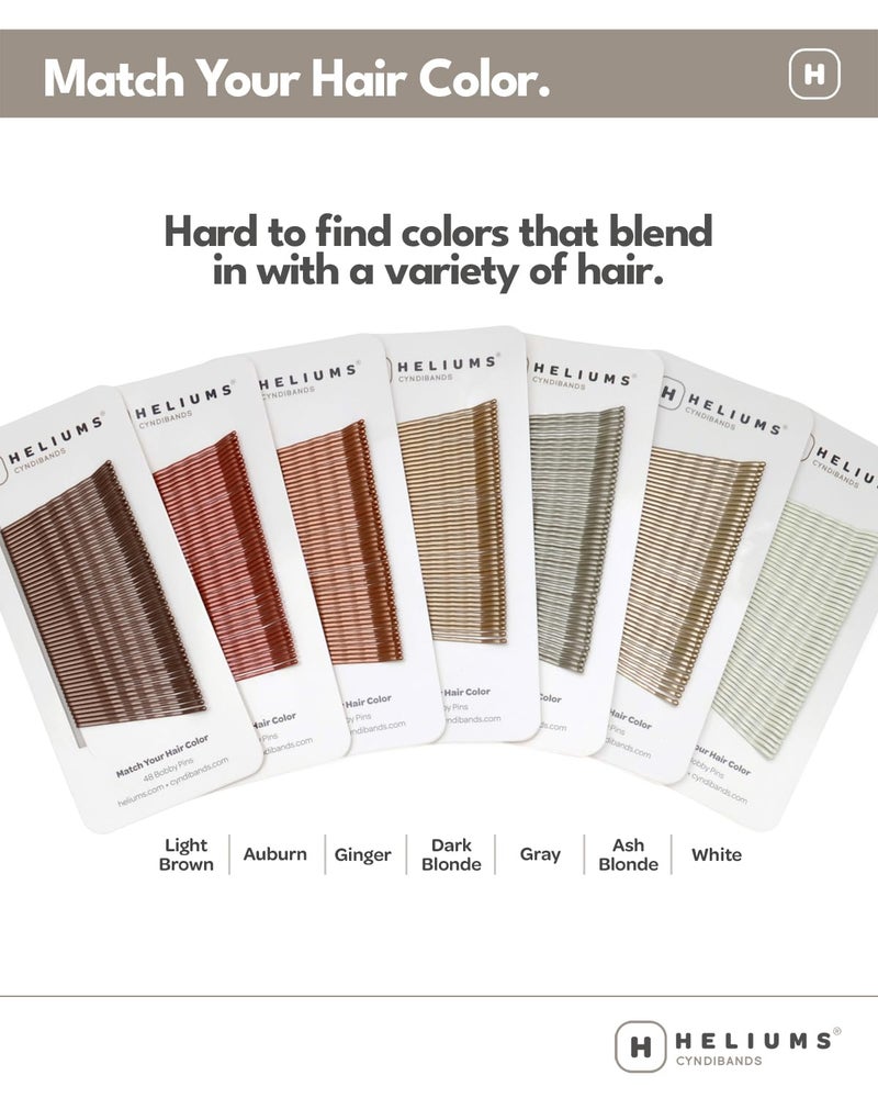 Heliums Bobby Pins - Darkest Brown - 2 Inch Wavy Hair Pins, Color Matched for Dark Brown Hair, 48 Count - Image 3