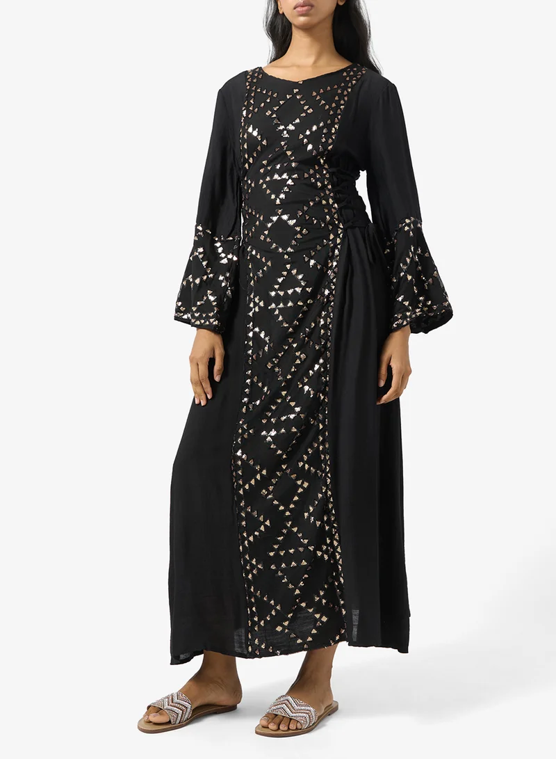 Khizana KHAKI Embellished Flat Sandals for Women | Best Price UAE