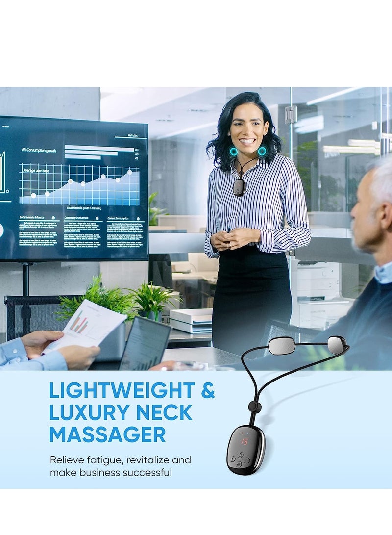 Excefore Neck Massager, Portable Neck Massager with Heat, Intelligent Electric Neck Shoulder Massager for Pain Relive and Relax Your Neck, 4 Modes 15 Levels - Image 5
