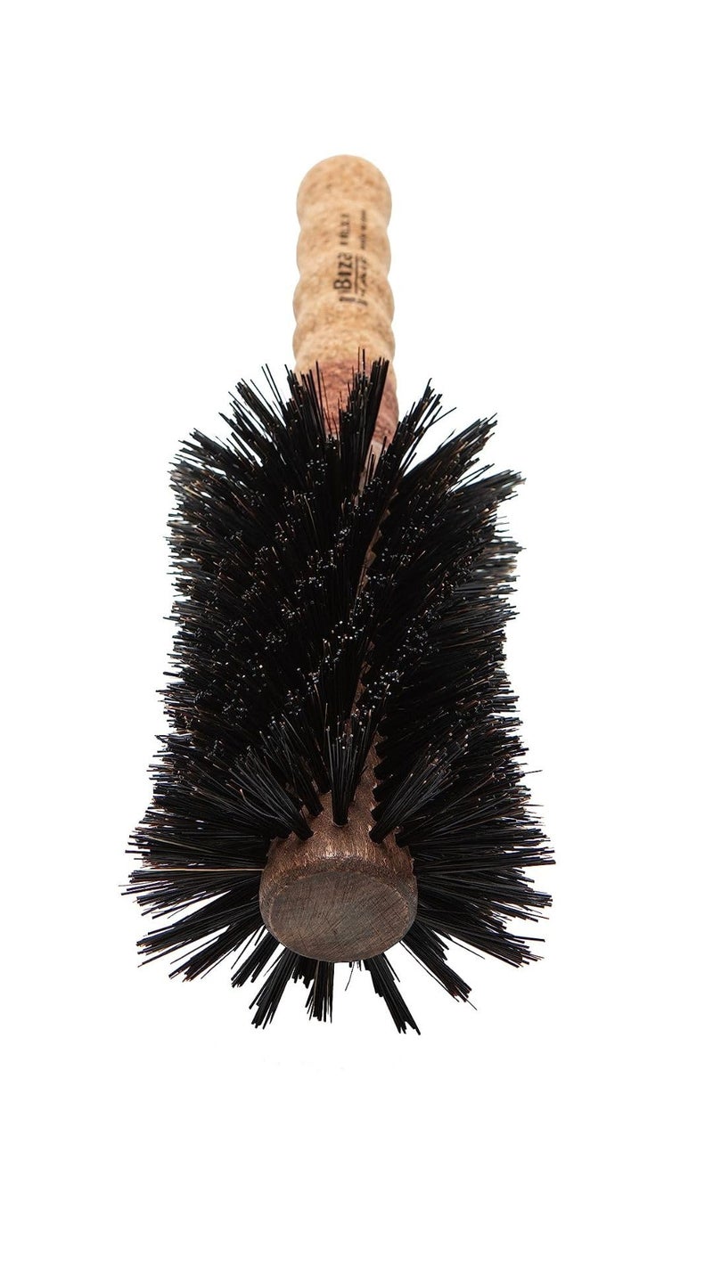 Ibiza Hair Boar Bristle Concave Barrel Brush (RLX5-80mm) | Reinforced Swirled Bristles with Cork Handle | Contours to the Head Shape to Create Shiny Hair | Ideal for All Hair Types | Heat Resistant - Image 2