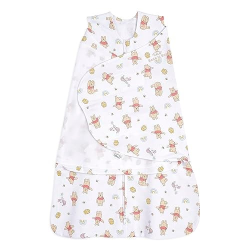 HALO Disney Baby 100 Cotton Sleepsack Swaddle 3Way Adjustable Wearable Blanket TOG 15 Winnie Rainbows Newborn 03 Months - Image 1