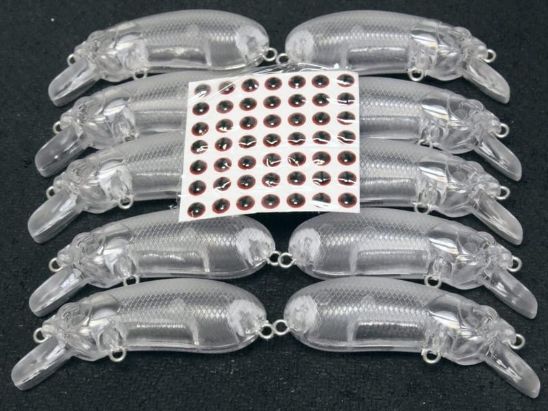 wLure 10 Blank Unpainted Minnow Crankbait Topwater Lipless Jerkbait Fishing Lures - Image 3