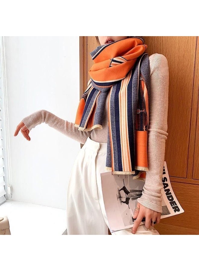 آنا كاب بربر مزيف من صوف الأغنام مع وشاح متعدد الاستخدامات - Image 3