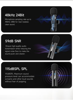 Generic Wireless Lavalier Microphone for Type-C Phone- Plug-Play Wireless Mic with 2 Microphone for USB-C Android Phone and iPhone Video Recording- Interview- Vlog- Auto Sync and Noise Reduction- 2.4 GHZ  - Image 3