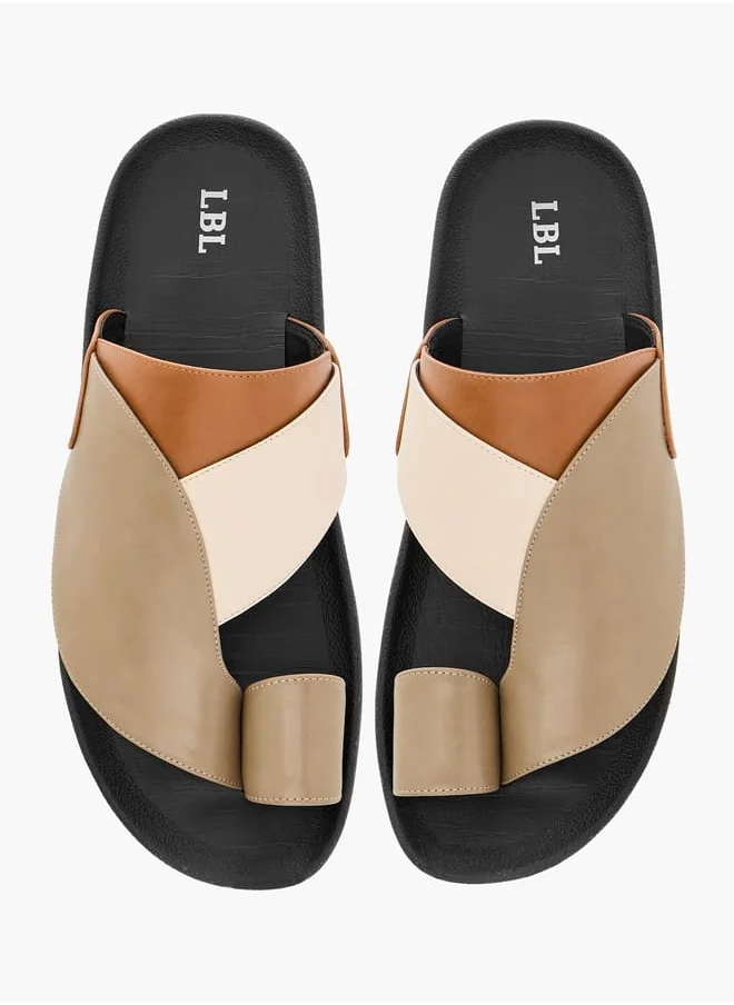 ال بي ال من شو اكسبرس Men Panelled Slip-On Arabic Sandals