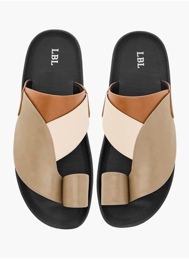 LBL by Shoexpress Men Panelled Slip-On Arabic Sandals  - Image 1