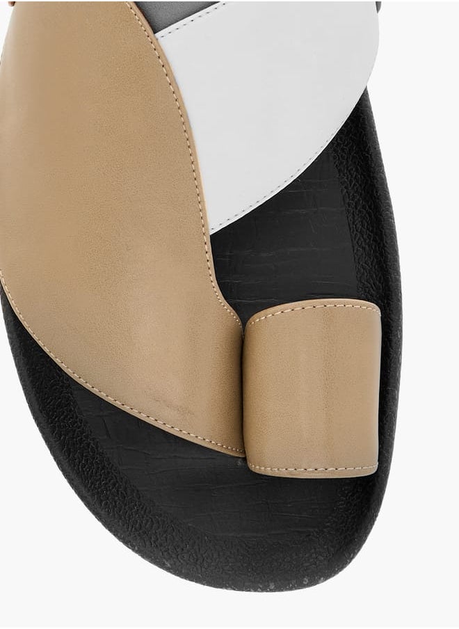 LBL by Shoexpress Men Panelled Slip-On Arabic Sandals  - Image 3