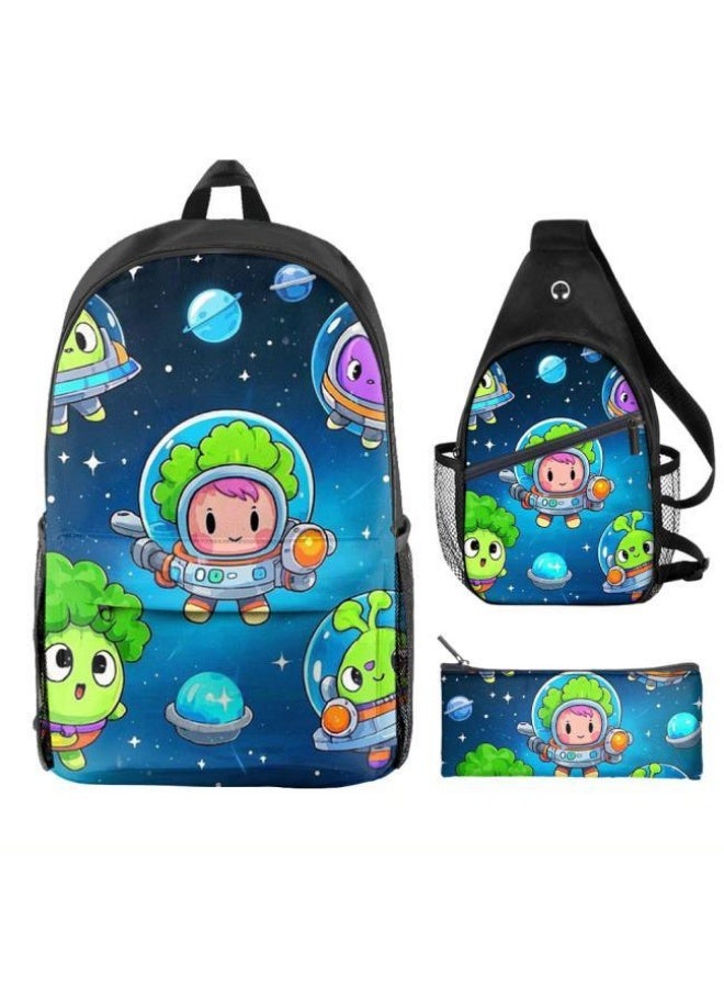 Universal cartoon new three-piece schoolbag - 460 - Image 1
