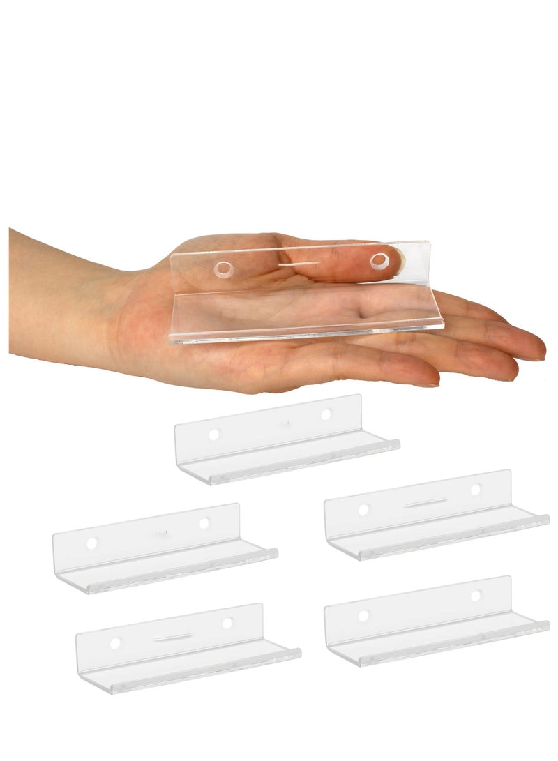 SYOSI NALACAL Clear Vinyl Record Shelf Wall Mount 6 Pack,vinyl holder wall,Acrylic Album Record Holder Display Your Daily LP Listening in Office Home (Clear) - Image 1