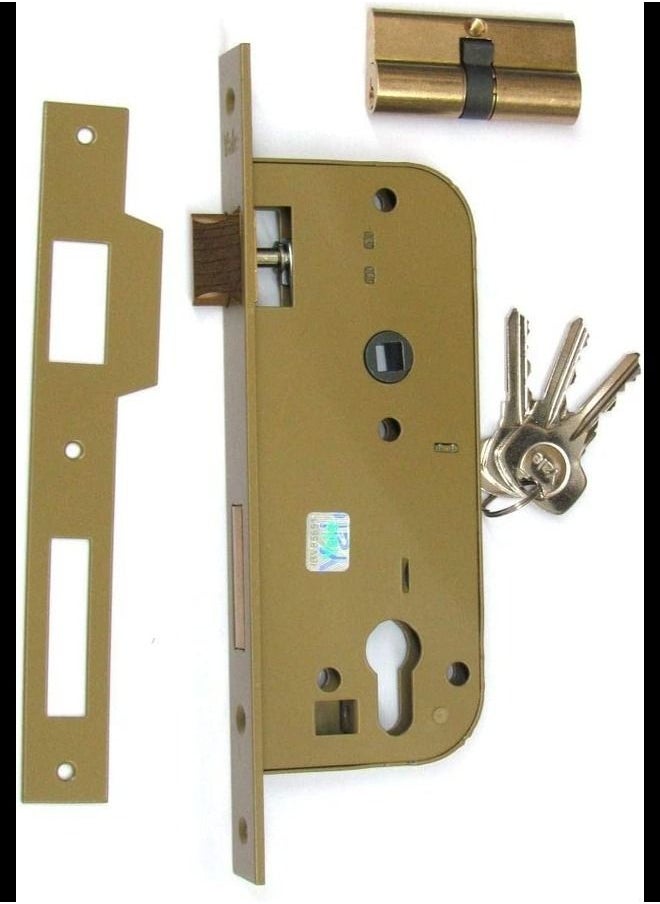 ABBASALI Modern Door lock With Lock Body (GOLD) 
