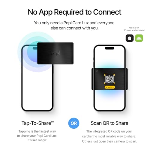 Popl Authentic Patented Popl Card™ (Avoid Fake Knockoffs) - Smart NFC Networking Card - Simply Tap to Exchange Contact Info, Capture Leads, & Manage Contacts (Limited Edition Black Lux) - Image 4