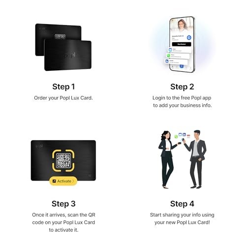 Popl Authentic Patented Popl Card™ (Avoid Fake Knockoffs) - Smart NFC Networking Card - Simply Tap to Exchange Contact Info, Capture Leads, & Manage Contacts (Limited Edition Black Lux) - Image 5