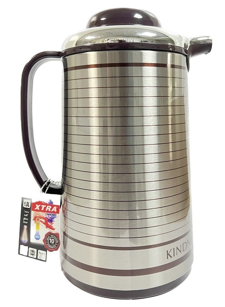 XTRA Thermo Insulated Flask With Vacuum Glass Liner Thermos 1L - Image 1
