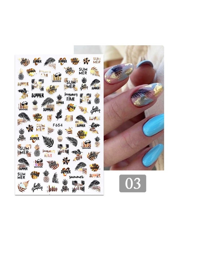 مجموعة ملصقات الأظافر