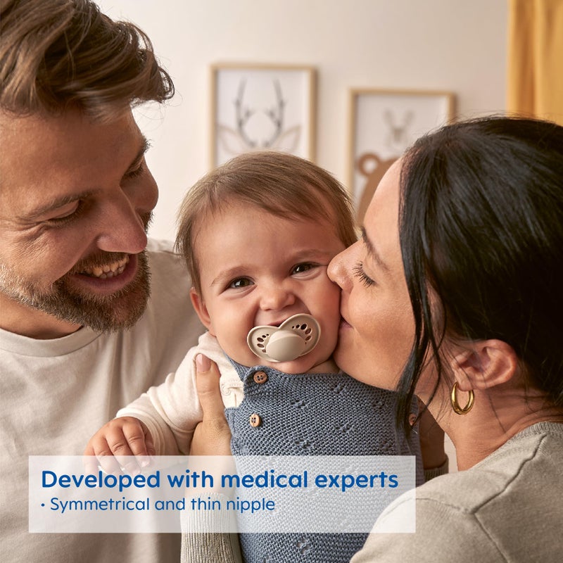 MAM Original Night Pacifiers, Binky Pacifier for 6-16 Months, BPA-Free Silicone, Glows in The Dark, Best for Newborn Babies, Developed with Medical Experts, 2 Count Binkies, with Sterilizer Case - Image 3