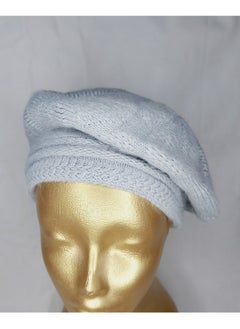 Knitted wool beret cap