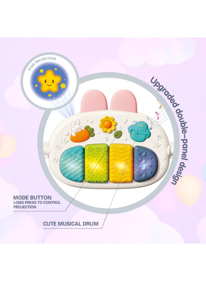 COGNIKIDS سجادة لعب للأطفال 2 في 1 ومشاية مع بيانو مزدوج الجوانب | صالة نشاط موسيقية مع عرض نجوم ولوحة قابلة للتعديل | مفاتيح ملونة مضيئة للأطفال حديثي الولادة والأطفال الصغار - Image 3