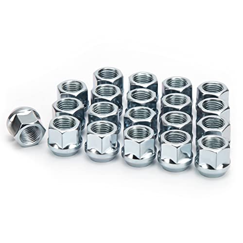 KSP PERFORMANCE KSP 1/2-20 Lug Nuts Open End, 20PCS 1/2x20 Aftermarket Wheel Lug Nut for Grand Cherokee Commander Liberty Wrangler Crown Victoria Mustang Ranger, 19mm Hex 21mm Height for Truck/Tuner Aftermarket Rims - Image 1