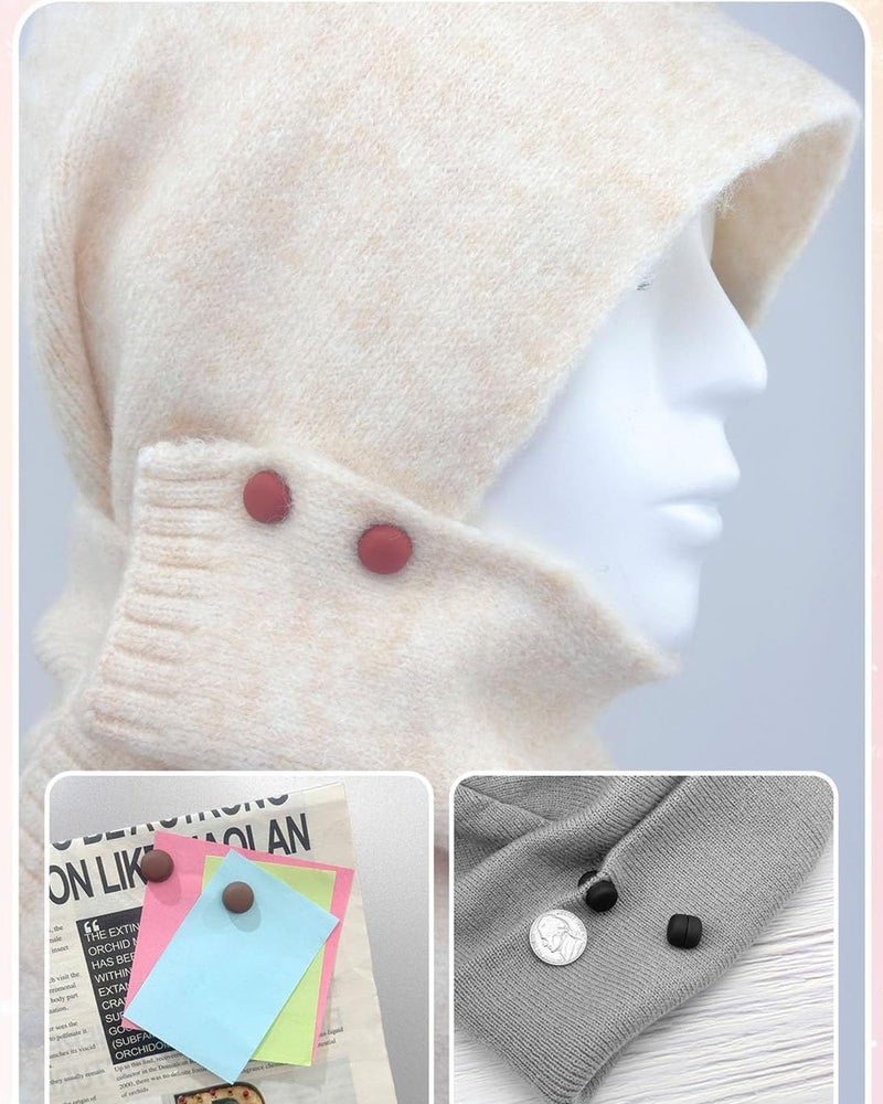 KalamkariX 8 Pairs Hijab Magnets, Magnetic Pins for Women, Clip, Hold for Headscarves and Hats, Magnetic Scarf Buttons, Elegant Design in Gold, Rose Gold, Silver, Gunmetal, Black, Khaki, Red, Pink - Image 4