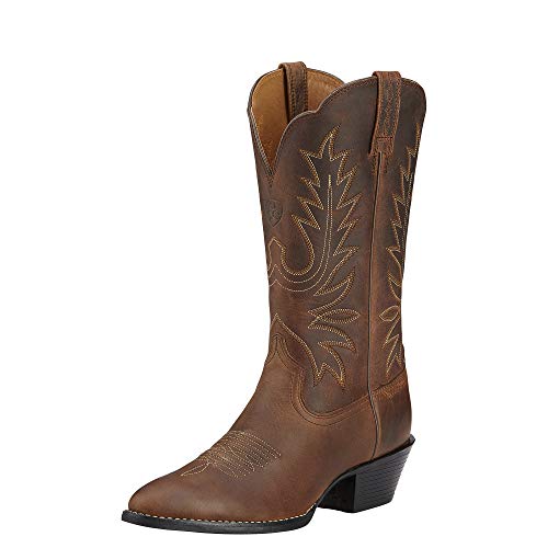 ARIAT أحذية أرييت هيريتاج ذات الأصابع المستديرة - أحذية كاوبوي جلدية للنساء - Image 1