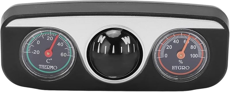 3 In 1 Car Dashboard Compass Thermometer Hygrometer Multifunctional Travel Tool - Image 2