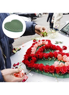 EXCEART EXCEART Wet Floral Foam Heart Shaped Flower Foam with Suction Cup Tray for Wedding Centerpiece Party Decoration DIY Flower Arrangement Size L  - Image 3