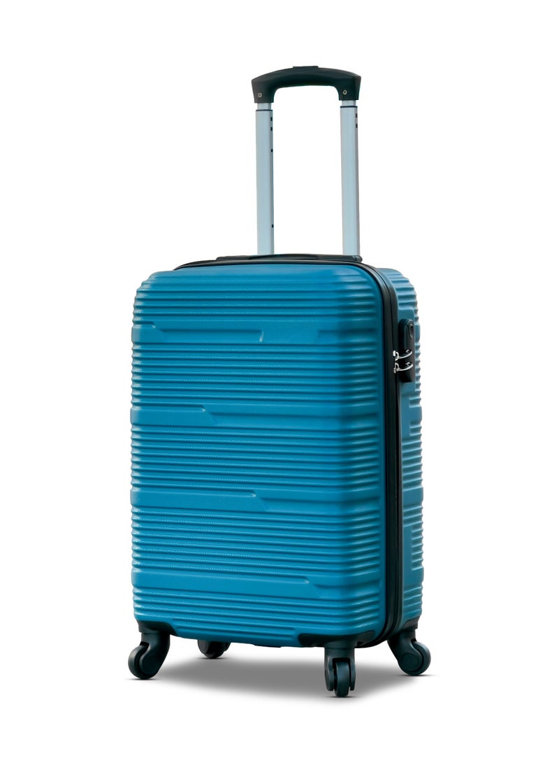 ZAAPPY Hard Shell Horizon Line ABS Lightweight 20 Inch (7-10kg) Carry On Luggage, Combination Lock Suitcase - Image 1