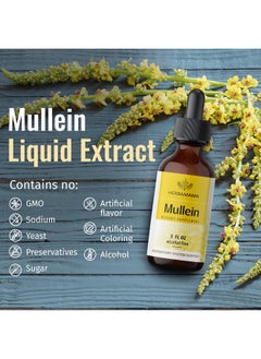 HERBAMAMA Mullein Leaf Tincture Lung Cleanse Vegan Lung Detox Respiratory Health And Immune Support Drops Natural Supplement Liquid Extract 2 Fl.Oz.  - Image 4
