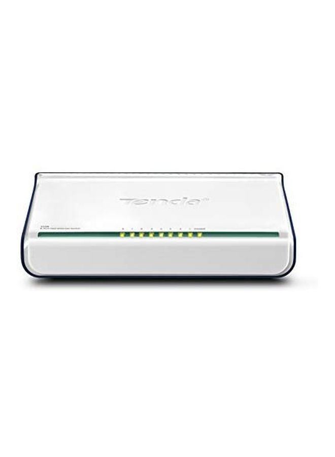 Tenda S108 8 Port Fast Ethernet Switch White/Blue - Image 3