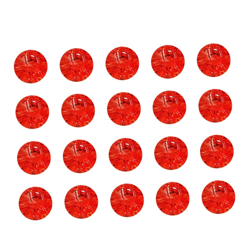Red Crystal Sewing Buttons 50pcs DIY Fasteners for Sweater Coat Clothes Craft Supplies - Image 2