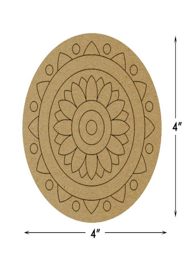 PICRAZEE MDF DIY Cutouts Diya (12 pcs) Plain MDF Blank Cutouts for DIY, Artwork, Decoupage, Resin Art, Craft Project, Home Office Festive Décor (5.5mm Thick) (C37) - Image 3