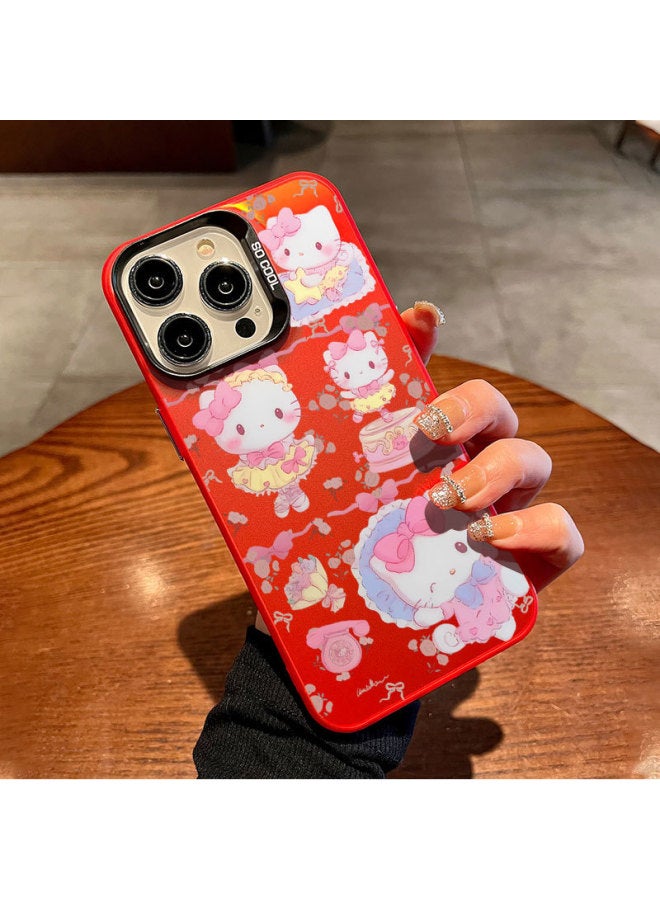 Pink Kt Cat Phone Case Suitable For Apple 17 Iphone 17 Pro Cartoon Cute Style Anti-fall Protective Cover