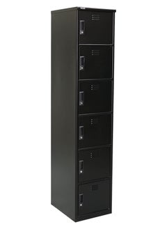 RIGID Steel Curved 6 doors Locker Black 180x38x46.5cm  - Image 3