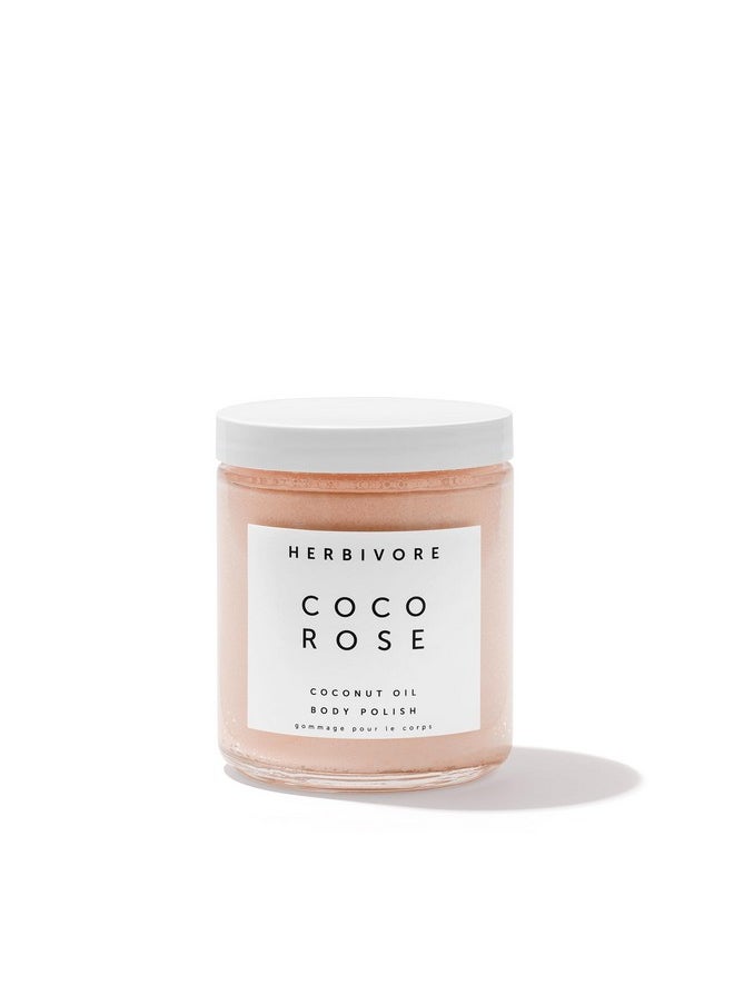 HERBIVORE HERBIVORE Coco Rose Exfoliating Body Scrub - Cleansing Detox with Pink Clay, Moisturizing Coconut Oil & Shea Butter, Plant-based, Vegan, Cruelty-Free, 8 oz  - Image 1