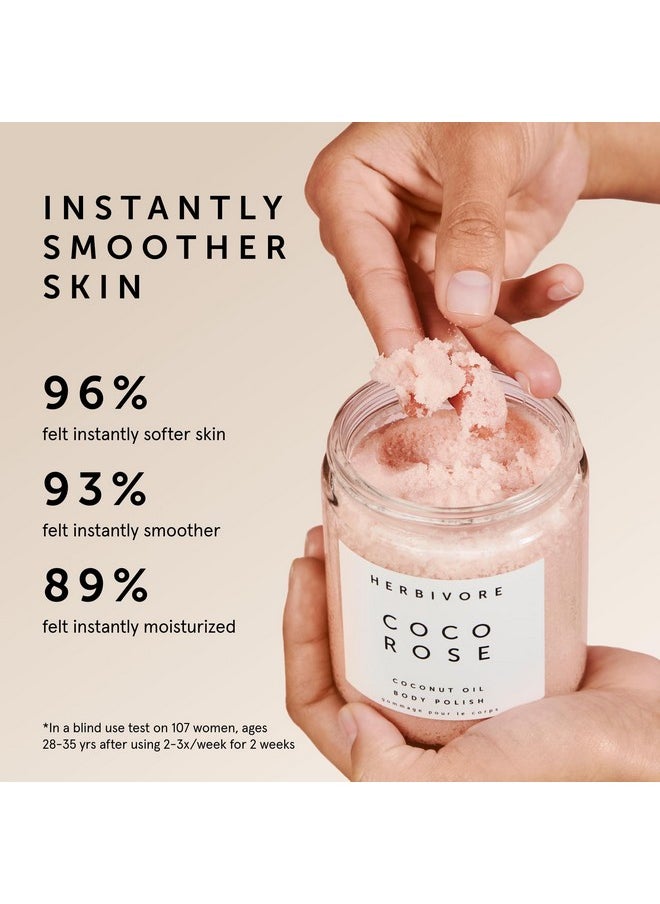 HERBIVORE HERBIVORE Coco Rose Exfoliating Body Scrub - Cleansing Detox with Pink Clay, Moisturizing Coconut Oil & Shea Butter, Plant-based, Vegan, Cruelty-Free, 8 oz  - Image 2