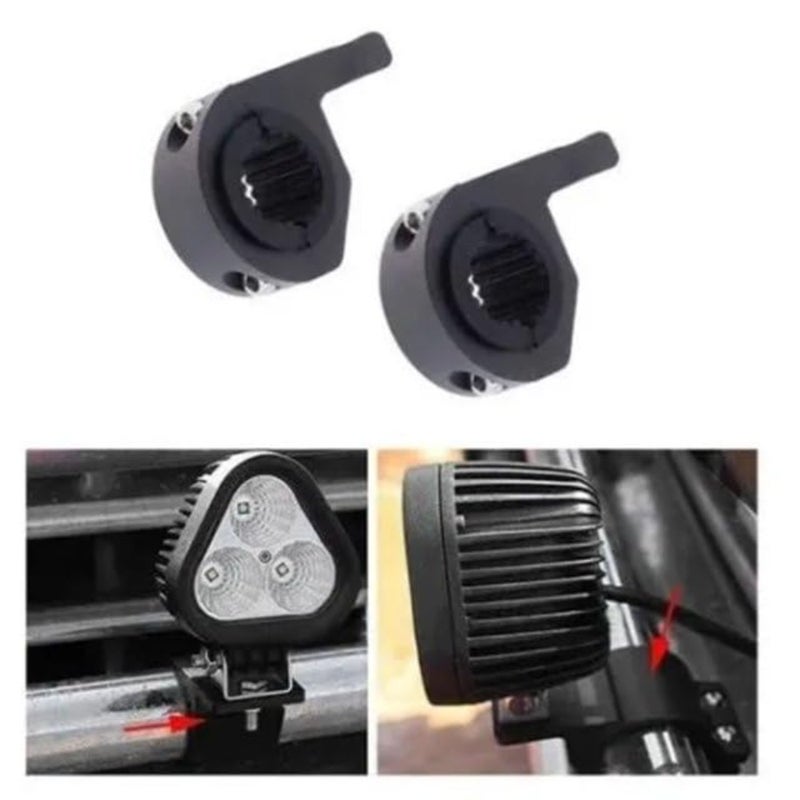 2Pcs Black Light Bar Mounts, Motorcycle Mounting Bracket, Light, Car Accessories 0.75" 1" 1.25" Bull Bar Mounting Bracket Driving Fog Lights for Car Motorcycle Automotive - Image 3