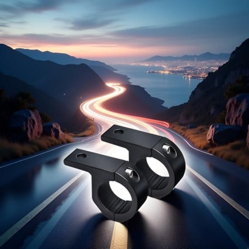 2Pcs Black Light Bar Mounts, Motorcycle Mounting Bracket, Light, Car Accessories 0.75" 1" 1.25" Bull Bar Mounting Bracket Driving Fog Lights for Car Motorcycle Automotive - Image 5