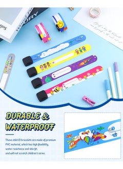 YETOOME 16 Pieces Children Safety Id Wristband, Reusable Identification Bracelets Adjustable Waterproof Id Bands For Boys And Girls (16 Styles)  - Image 4