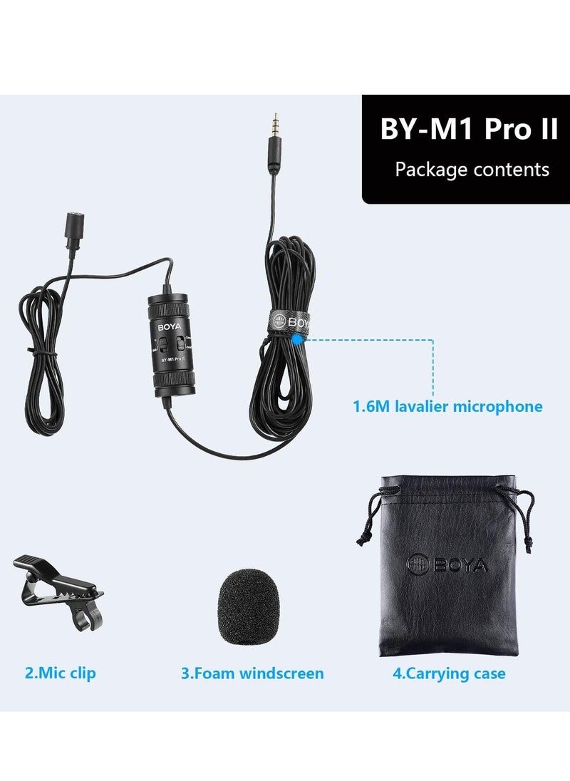 BOYA - BOYA by-M1 Pro II Lavalier Microphone Noise Cancelling Omnidirectional Mic with Monitoring Port for YouTube Tiktok Interview Broadcast Content Creation - Image 1