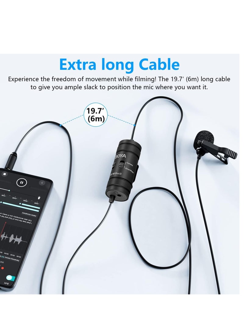 BOYA - BOYA by-M1 Pro II Lavalier Microphone Noise Cancelling Omnidirectional Mic with Monitoring Port for YouTube Tiktok Interview Broadcast Content Creation - Image 1