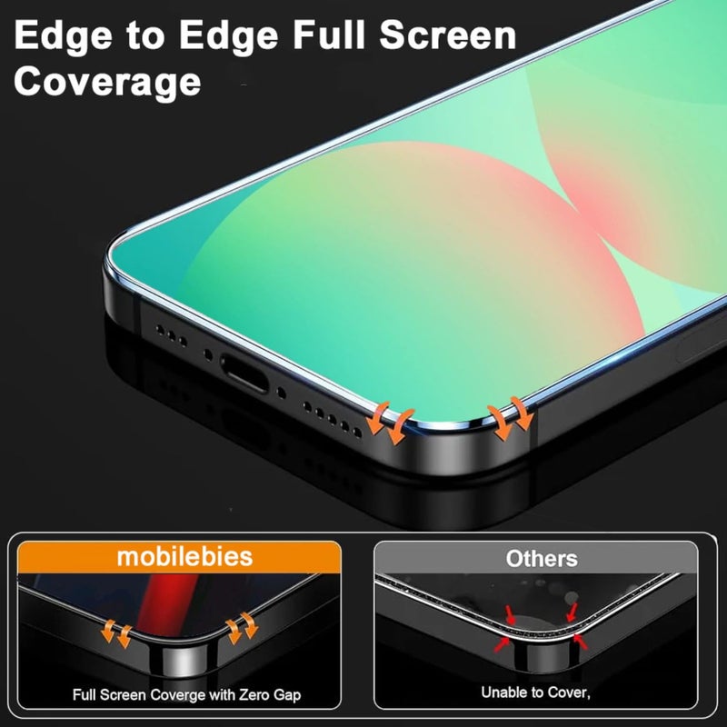 Mobilebies Premium Tempered Glass Screen Protector Guard For Realme Narzo 80 Lite 4G (6.74 Inch, Pack of 1) | Edge to Edge Coverage With Easy to installation kit - Image 3