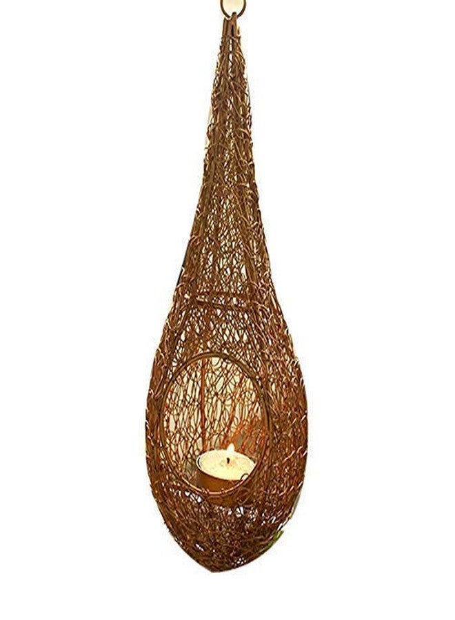 Brass Gallery حامل شموع معلق على شكل عش طائر من النحاس (التصميم 1) - Image 1
