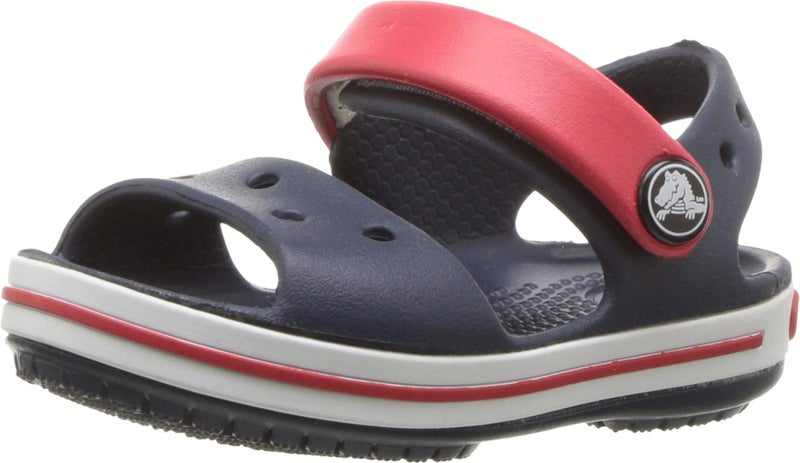 Crocs Unisex-Child Kids' Crocband Sandals, Navy/Red, 4 Toddler - Image 3