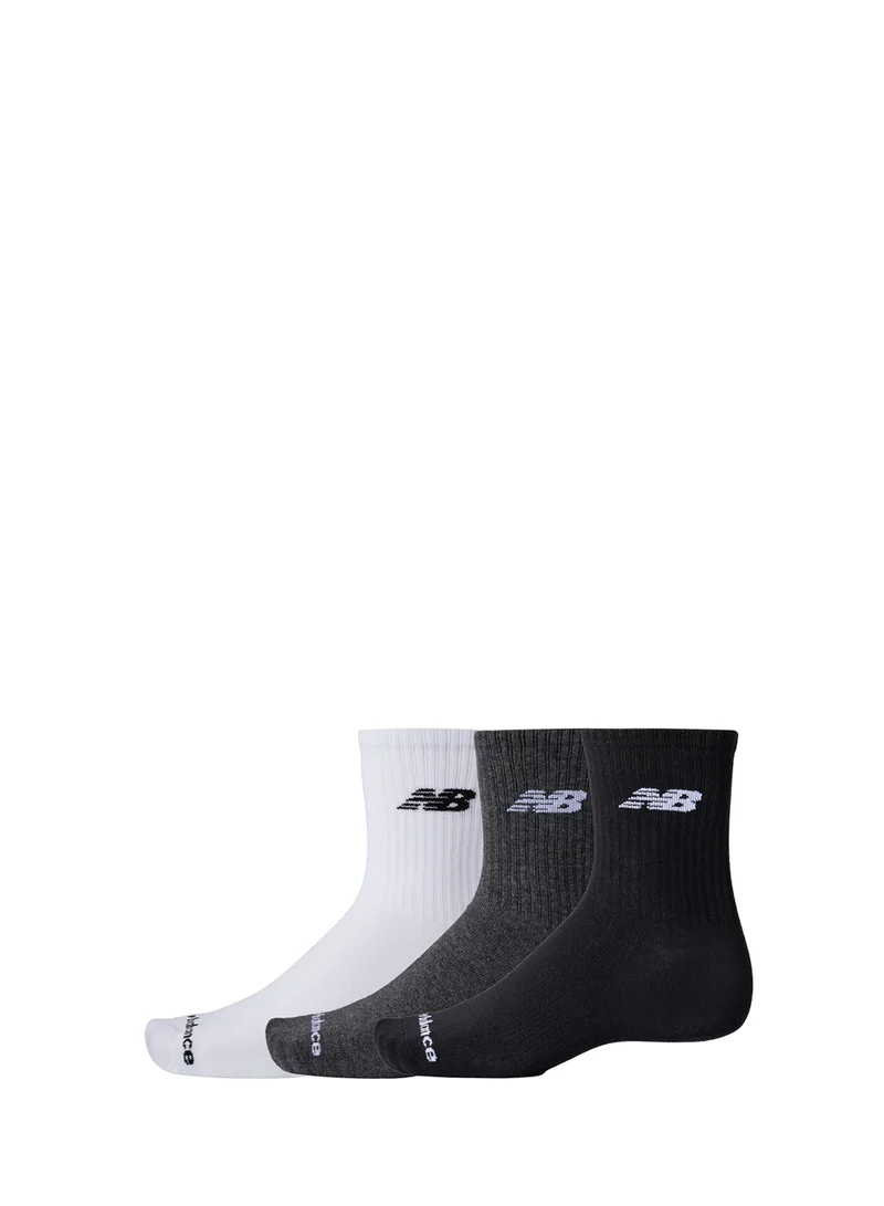 New Balance 3 Pack Everyday Lightweight Quarter Crew Socks