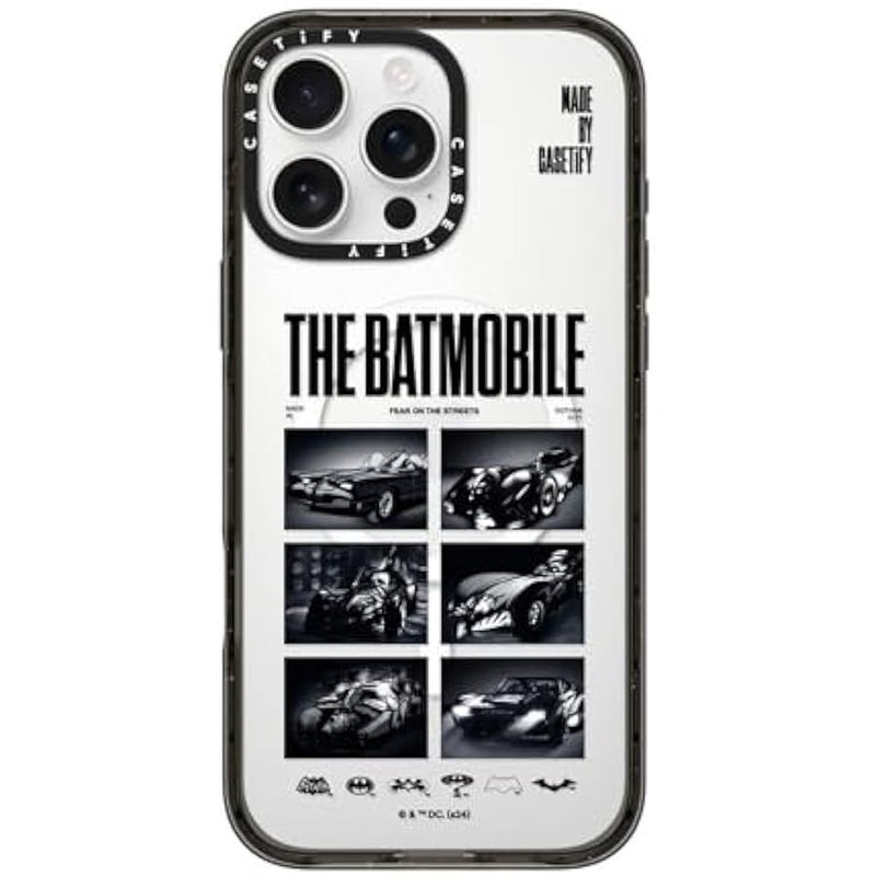 Casetify Impact iPhone 16 Pro Max Case 【Batman Co-Lab / 4X Military Grade Drop Tested / 8.2ft Drop Protection/Compatible with Magsafe】 - The Bat Mobile - Clear Black - Image 1