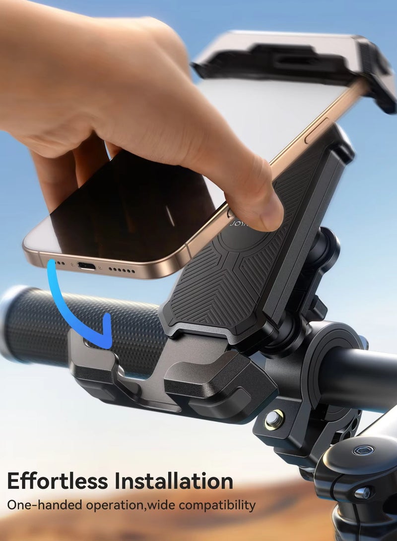 JOYROOM Shockproof 360° Rotating Adjustable Bike Phone Holder with Secure Lock & Vibration Absorption – One-Handed Operation, Strong Grip, Universal Fit for All Smartphones – Road & MTB Handlebar Compatible for Cycle, Bike, Scooters and more  - Image 5