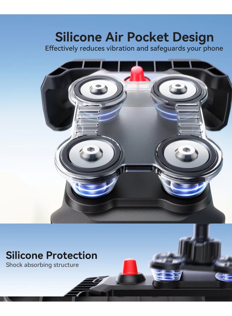 JOYROOM Shockproof 360° Rotating Adjustable Bike Phone Holder with Secure Lock & Vibration Absorption – One-Handed Operation, Strong Grip, Universal Fit for All Smartphones – Road & MTB Handlebar Compatible for Cycle, Bike, Scooters and more  - Image 2